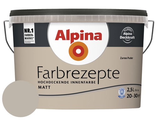 Alpina Wandfarbe Farbrezepte Zartes Puder 2,5 l Alpina Wandfarbe Farbrezepte Zartes Puder 2,5 l