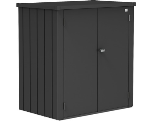 Terrassenschrank biohort Romeo inkl. 3 Regalsteher und 2 Regalböden feuerverzinkt Gr. L 132 x 87 x 140 cm dunkelgrau-metallic