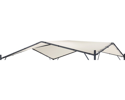 Detailansicht eines Pavillons mit Stoffdach