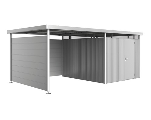 Seitenwand biohort für Seitendach zu Gartenhaus HighLine H5 silber-metallic