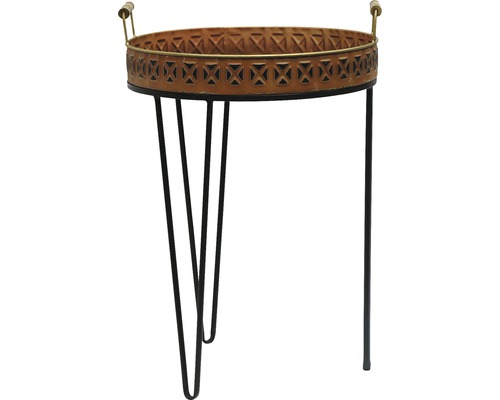 Beistelltisch mit Metallgestell und Tablett