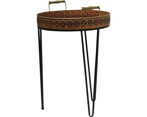 Dekotablett mit Griffen und Metallbeinen