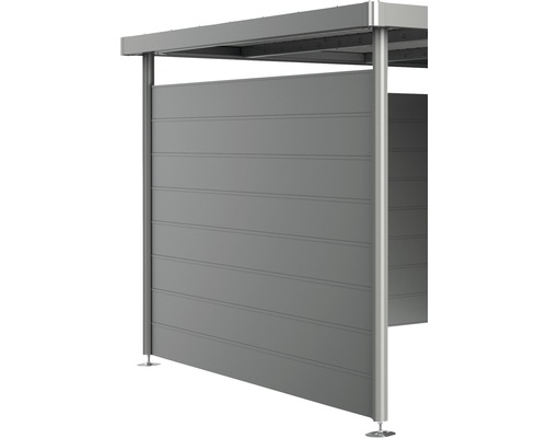 Seitenwand Biohort für Seitendach zu Gartenhaus HighLine H5 quarzgrau-metallic Seitenwand für Carport aus Aluminium