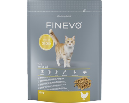 Katzenfutter trocken FINEVO Senior Cat Huhn 0,4 kg