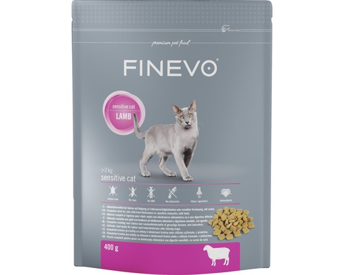 Katzenfutter trocken FINEVO Sensitive Cat Lamm 400 g