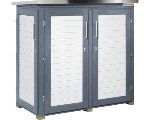 Gartenschrank weka Terrassen Q 160x75x161 cm grau-weiß Gartenschrank weka Terrassen Q 160x75x161 cm grau-weiß
