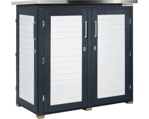 Gartenschrank weka Terrassen Q 160x75x161 cm anthrazit-weiß Gartenschrank weka Terrassen Q 160x75x161 cm anthrazit-weiß