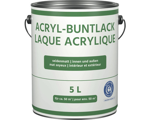 Acryl Buntlack im 5 Liter Eimer für Innen- und Außenbereich