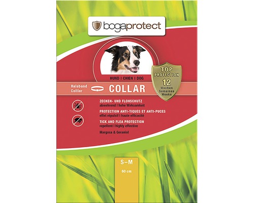 Zecken und Flohschutz Bogaprotect für Hunde mit einem Halsumfang bis 50 cm Abwehrend Bogaprotect Zecken- und Flohschutz Halsband für Hunde Größe S-M