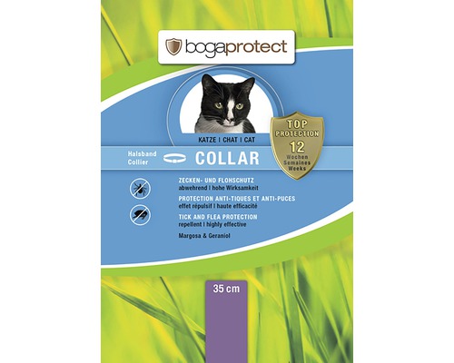 Zecken- und Flohband bogaprotect Collar für Katzen Halsumfang bis 35 cm abwehrend schwarz