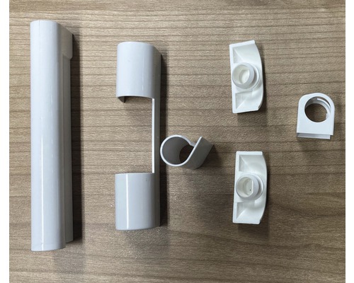 Kunststoffteile für ein Sanitärinstallationsprojekt