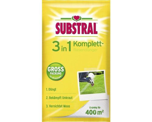 Rasendünger Komplettlösung 3 in 1 Substral, 14kg / 400 m² Reg.Nr. 3136-0