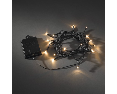 LED Lichterkette Konstsmide 3,9 m + 0,5 m Zuleitung 40 LEDs Lichtfarbe bernstein LED Lichterkette mit Batteriebetrieb