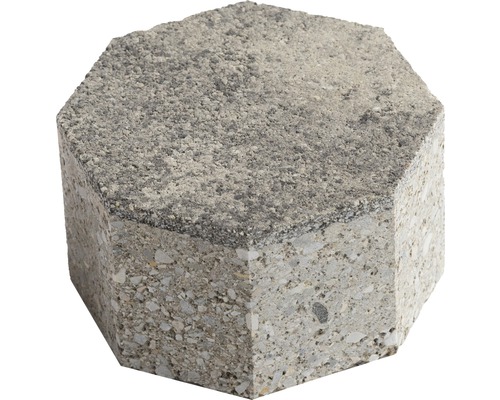 Kreisstein Natur Zentrumstein rauchquarz Ø ca. 14,6 cm Achteckiger Pflasterstein aus Beton