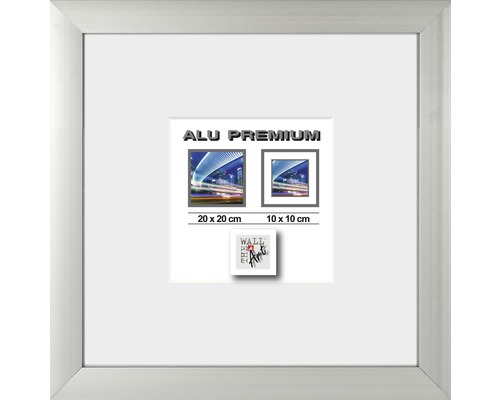 Bilderrahmen Aluminium Quattro silber 20x20 cm