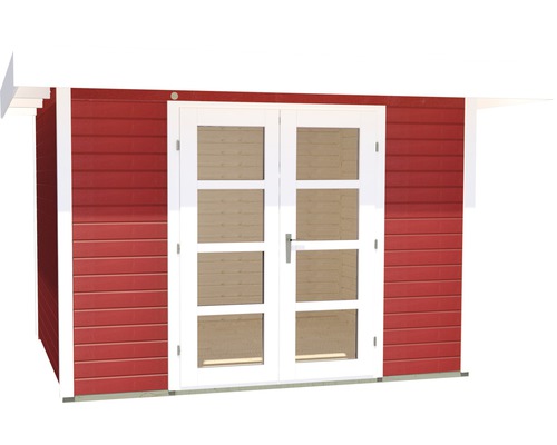 Gartenhaus aus Holz mit Doppeltür und Fenstern