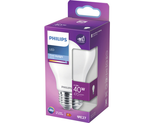 LED Lampe Philips E27/4,5W(40W) 470 lm 6500 K Birnenform Tageslichtweiß