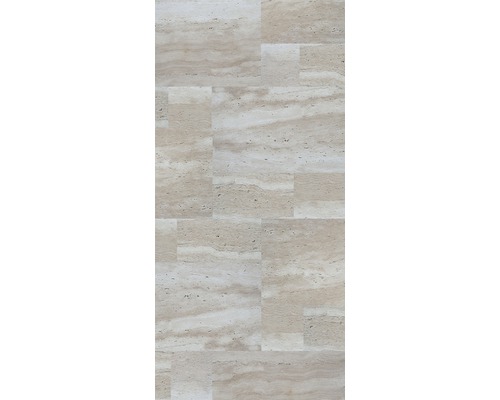 Duschrückwand Sanotechnik Sanowall 1000x2050x3 mm Travertin Travertin Fliesenmuster für den Innenbereich