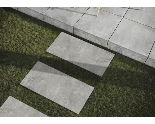 FLAIRSTONE Feinsteinzeug Terrassenplatte Urban Graphit rektifizierte Kante 120 x 60 x 2 cm-0