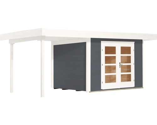 Gartenhaus mit Doppeltür und Vordach