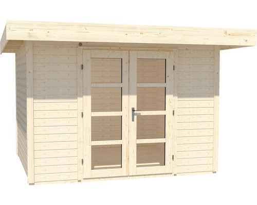 Gartenhaus aus Holz mit Doppeltür und Fenster