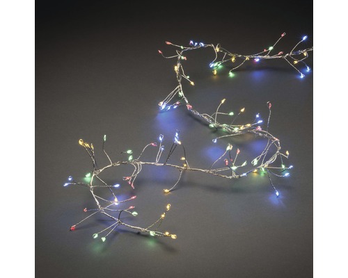 LED Büschellichterkette Konstsmide 2,7 m + Zuleitungslänge 5 m 360 LEDs Lichtfarbe bunt Lichterkette mit mehrfarbigen LED-Leuchten