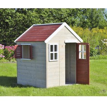 Spielhaus Gecko Holz 120x120x155 cm natur-rot-weiß