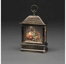 Dekorative Laterne mit Weihnachtsmann, Rentier und Weihnachtsbaum