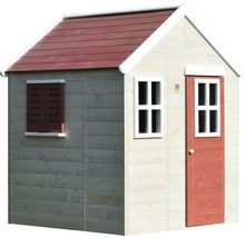 Spielhaus Gecko Holz 120x120x155 cm natur-rot-weiß
