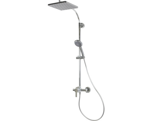 Duschsäule Breuer Aquamaxx 320 9254008000099 mit Einhebelmischer eckig chrom Duschsäule mit Kopfbrause und Handbrause