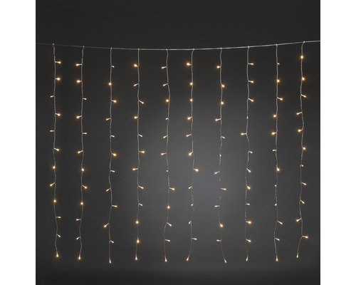 Lichtervorhang Konstsmide 140 x 120 cm 120 LEDs Lichtfarbe bernstein Dekorative Lichterkette für den Innenbereich