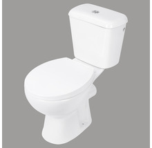 WC-Kombination Set Differnz Tiefspüler mit Spülrand Abgang waagerecht weiß glänzend mit WC-Sitz 38.500.02-thumb-1
