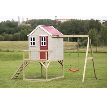 Spielhaus mit Schaukel für den Garten