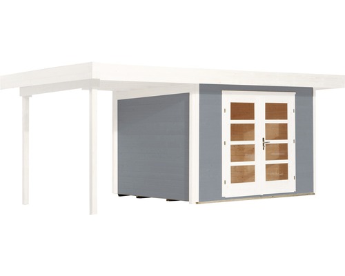 Holzgartenhaus mit Doppeltür und Vordach