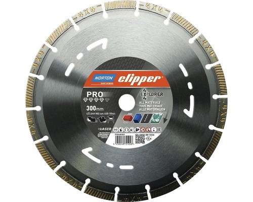 Diamanttrennscheibe Norton Clipper Pro 4x4 Explorer Ø 350 (25,4) mm, 1 Stück Norton Clipper Trennscheibe, 300 mm Durchmesser