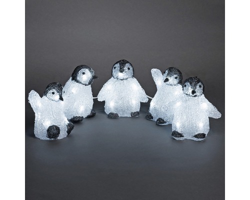 Lichterkette mit Pinguinfiguren für die Weihnachtsdekoration