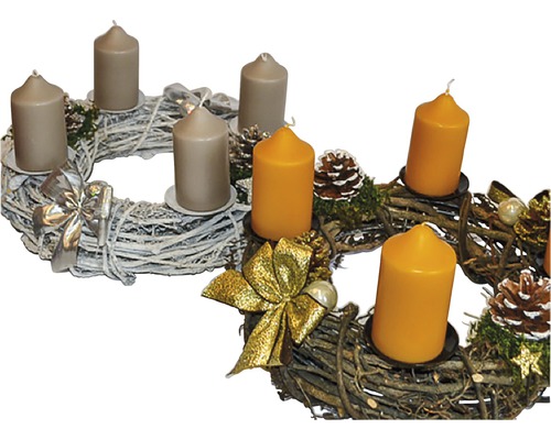 Adventkranz aus Reben diverse Farben