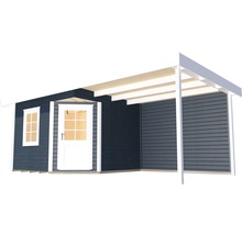Gartenhaus weka Designhaus 213 B+ Gr. 1 hohes Durchgangsmaß 195 cm, mit Fußboden und Schleppdach 585 x 298 cm anthrazit