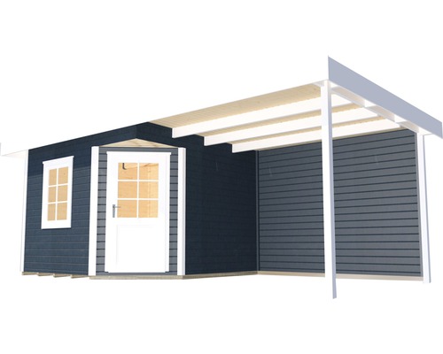 Holzgartenhaus mit überdachter Veranda