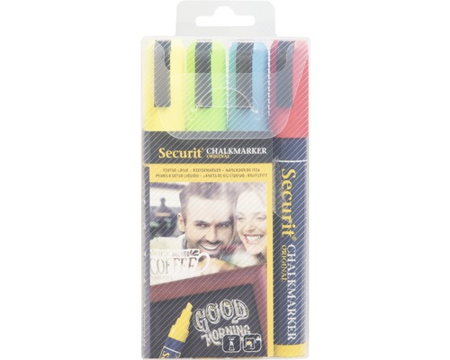 Securit Kreidemarker Set, vier Stück