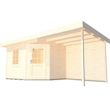 Holzgartenhaus mit Vordach und Fenster