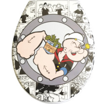 WC-Sitz mit Popeye-Motiv und Comic-Design