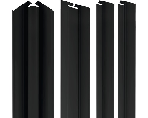 Profilset Schulte Decodesign 2100 mm schwarz für 3 mm Duschrückwände