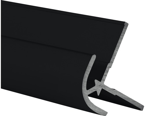 Außen-Eckverbinder Schulte Decodesign 2100 mm schwarz für 3 mm Duschrückwände Aluminium Übergangsprofil für Bodenbeläge