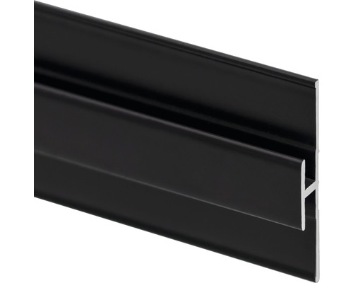 Detailansicht eines schwarzen H-Profils