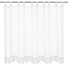 Gardine aus Voile mit Bandaufhängung und Spitzenabschluss