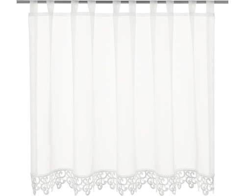 Gardine aus Voile mit Bandaufhängung und Spitzenabschluss