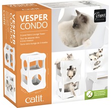 Katzenmöbel Vesper Condo 3-Level Retro Lounge Tower in der Verpackung