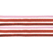 Mehrere Pfeifenputzer in Rosa und Rot