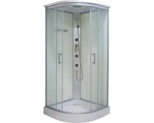 Fertigdusche Sanotechnik Tango CL03 90x90x215 cm Echtglas Klar hell